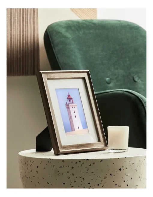 Heritage Wood Frame 6x8 Matted To 4x6 In Dark Natural -Home Décor Sales
