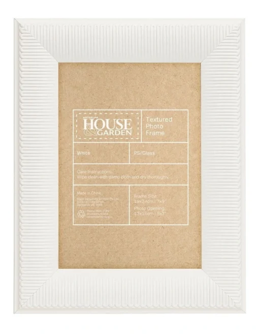 Textured Frame 5x7 In White -Home Décor Sales