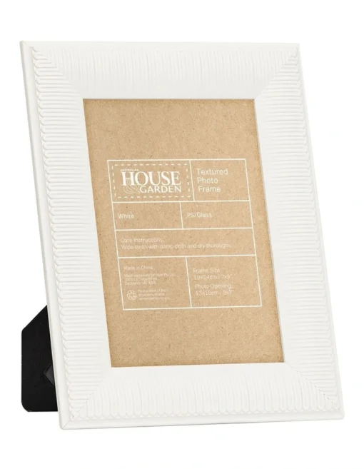 Textured Frame 5x7 In White -Home Décor Sales