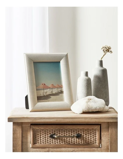 Textured Frame 5x7 In White -Home Décor Sales