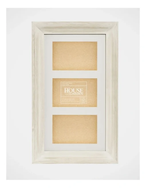 Wood Photo Frame 10x15 Matted To 3x4x6 In White Wash -Home Décor Sales