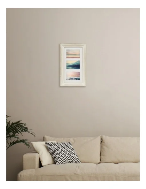 Wood Photo Frame 10x15 Matted To 3x4x6 In White Wash -Home Décor Sales
