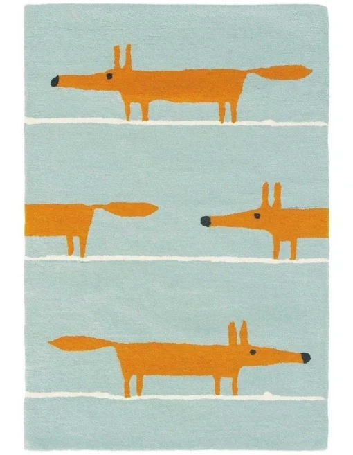 Scion Mr Fox Rug Aqua -Home Décor Sales
