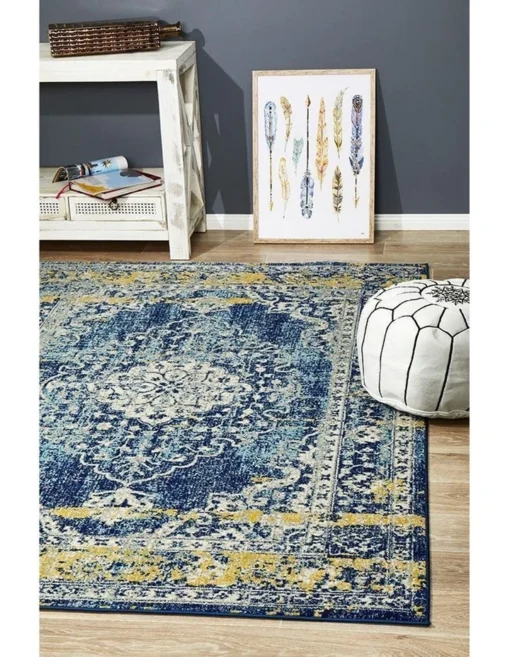 Museum Wilson Navy Rug In Navy -Home Décor Sales