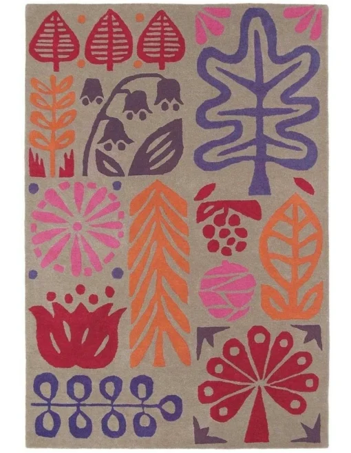 Scion Woodland 25200 Rug In Berry -Home Décor Sales