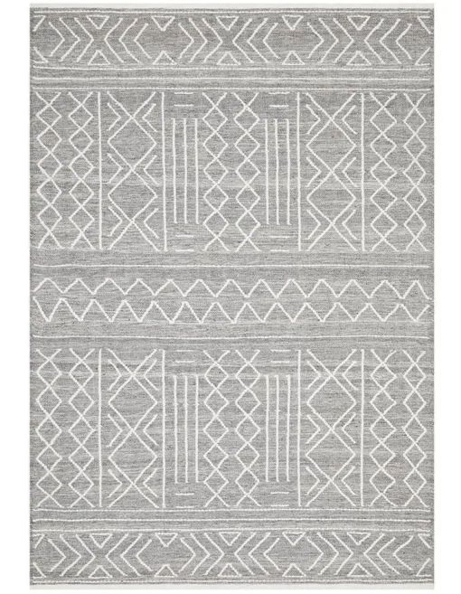 Arya Stitch Woven Rug In Silver Grey -Home Décor Sales