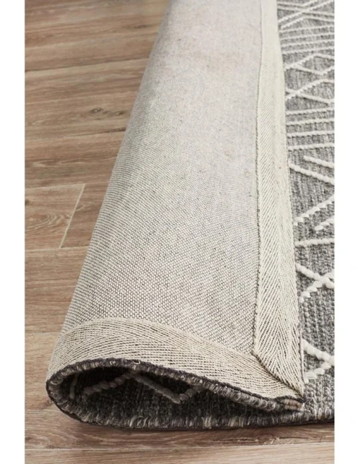 Arya Stitch Woven Rug In Silver Grey -Home Décor Sales