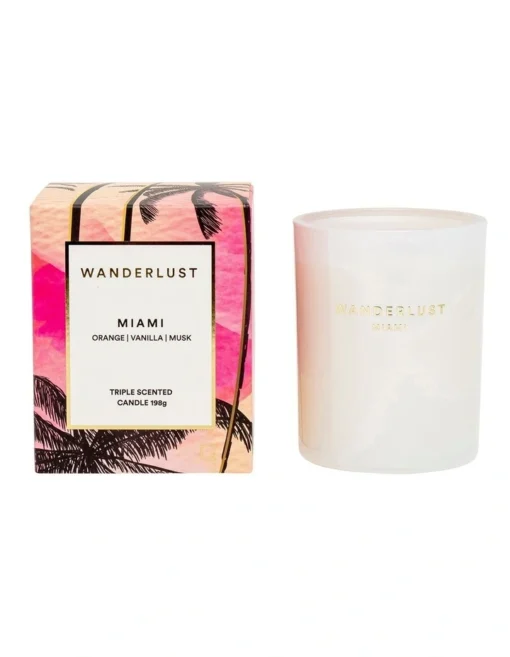 Wanderlust 198g Miami Candle -Home Décor Sales