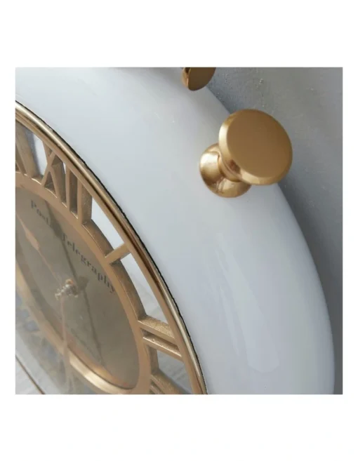 Postal Table Clock In White -Home Décor Sales