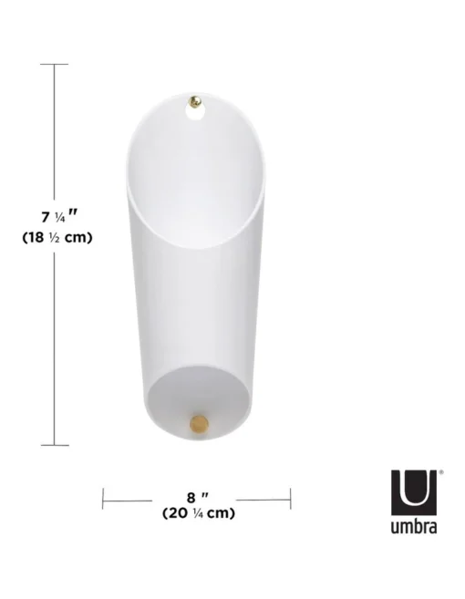 Umbra Floralink 10x10x69cm Wall Vessel In White -Home Décor Sales