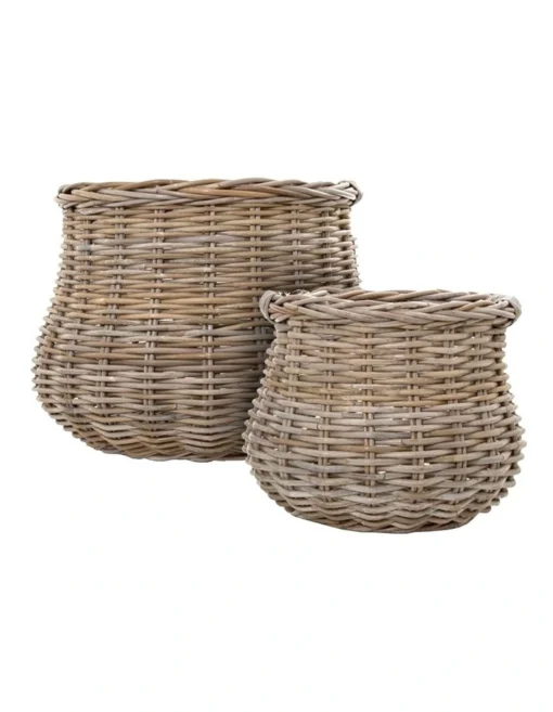 Cancun Baskets Set Of 2 In Brown/Grey -Home Décor Sales
