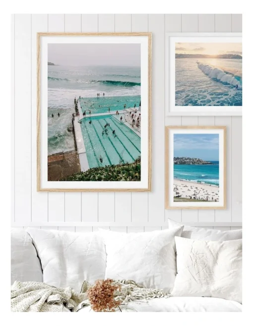 Profile Bondi Surf Break Art Print A2 Australian Made In White Frame -Home Décor Sales