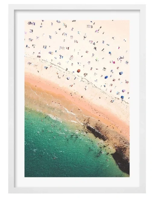 Profile Coogee Beach Life Art Print A2 White Frame Australian Made -Home Décor Sales