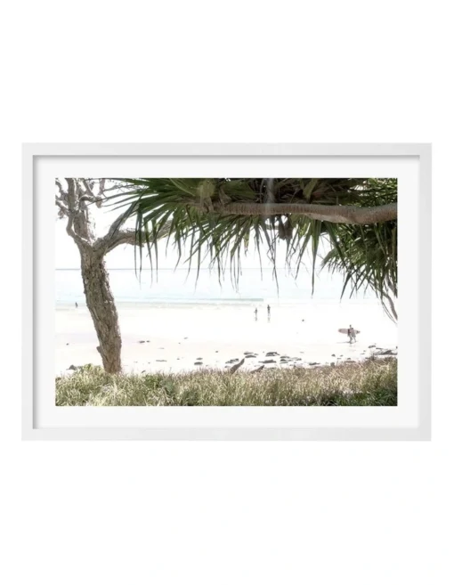 Profile Noosa Under Palms Art Print A2 White Frame White Border -Home Décor Sales
