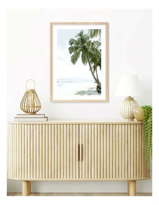 Profile Palm Island Dreams Art Print A2 Natural Frame Australian Made -Home Décor Sales