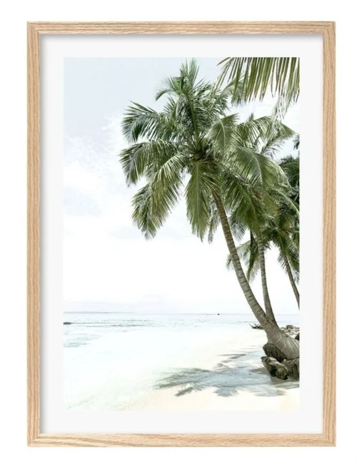 Profile Palm Island Dreams Art Print A3 Australian Made In Natural Frame -Home Décor Sales
