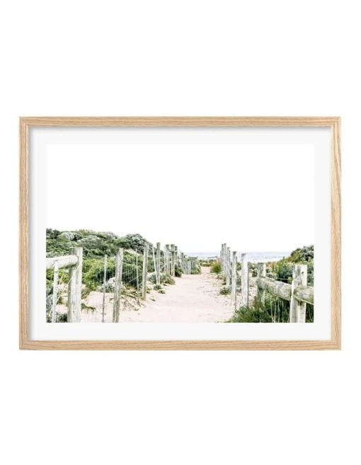 Profile Sandy Path 1 Art Print A2 Australian Made In Natural Frame -Home Décor Sales