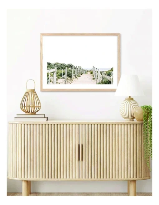 Profile Sandy Path 1 Art Print A2 Australian Made In Natural Frame -Home Décor Sales