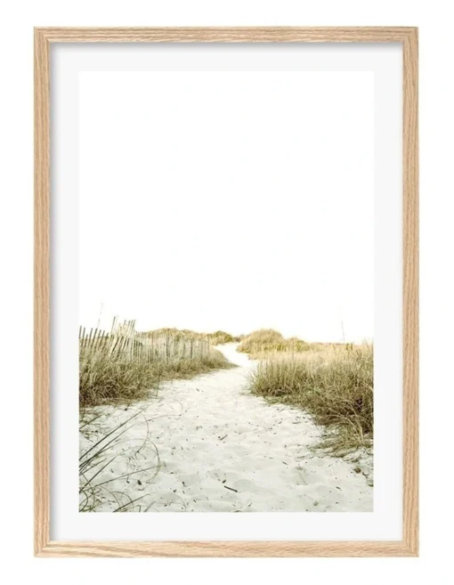 Profile Sandy Path 2 Art Print A2 In Natural Frame Australian Made -Home Décor Sales