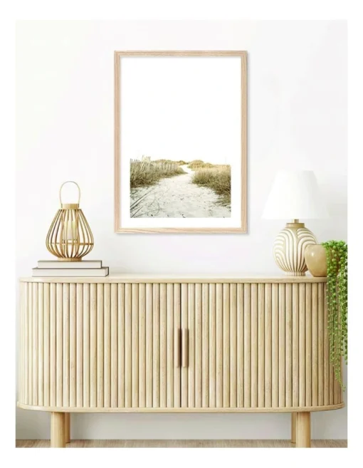 Profile Sandy Path 2 Art Print A2 In Natural Frame Australian Made -Home Décor Sales