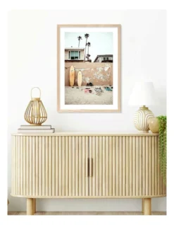 Profile Surfboard Wall Art Print A2 In Natural Frame Australian Made -Home Décor Sales 947761840 4 720x928