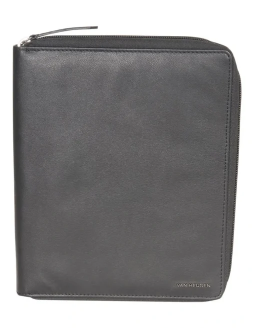 Van Heusen Leather Folio In Black -Home Décor Sales
