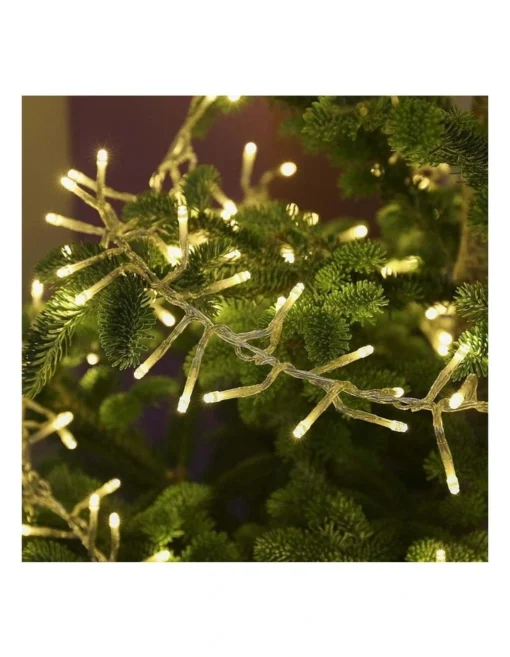 720 LED Cluster Light With Clear Cable In White -Home Décor Sales
