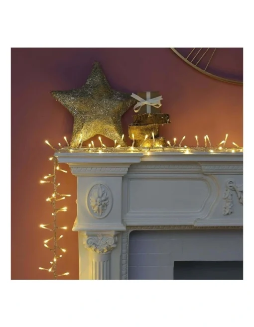 720 LED Cluster Light With Clear Cable In White -Home Décor Sales