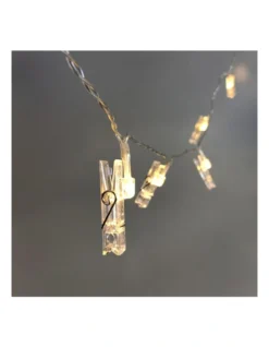 Dual Power 24 LED String Light With Clamps In White -Home Décor Sales 950535370 4 720x928