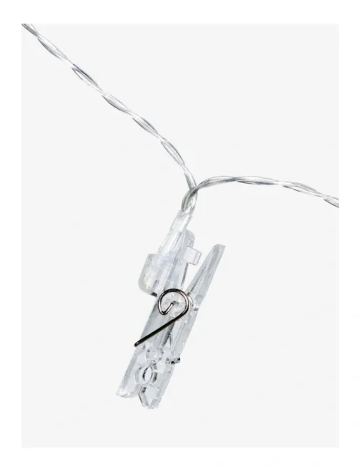Dual Power 24 LED String Light With Clamps In White -Home Décor Sales
