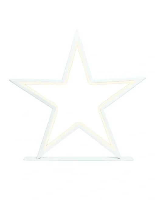 Star Neon Table Lamp In White -Home Décor Sales