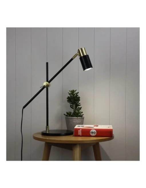 Charlie Table Lamp In Satin Brass -Home Décor Sales