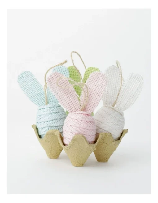 Bunny Egg Ornaments 4-pack 19cm In Multi -Home Décor Sales