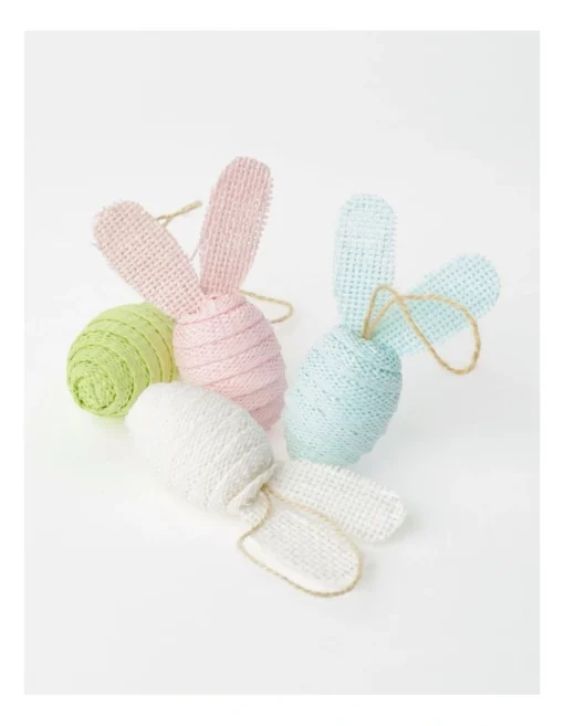 Bunny Egg Ornaments 4-pack 19cm In Multi -Home Décor Sales