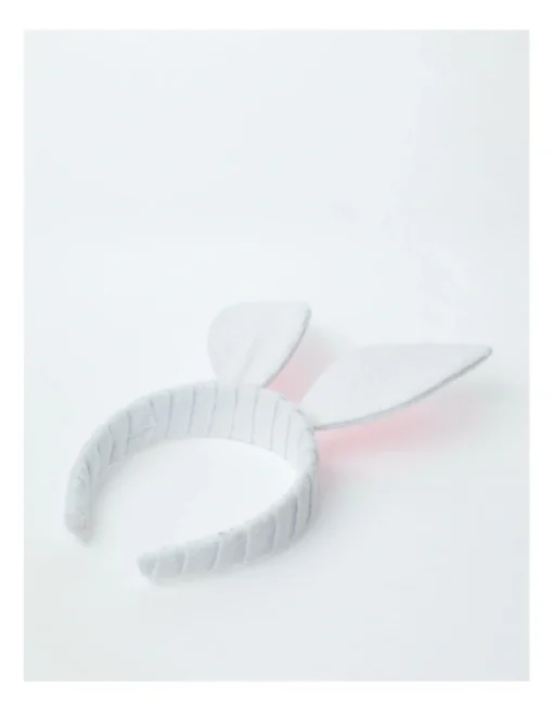 Felt Bunny Ears Headband 20cm In White/Pink -Home Décor Sales