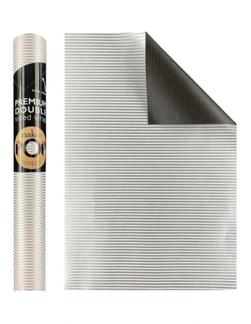 Simson Silver Stripes Roll Wrap -Home Décor Sales