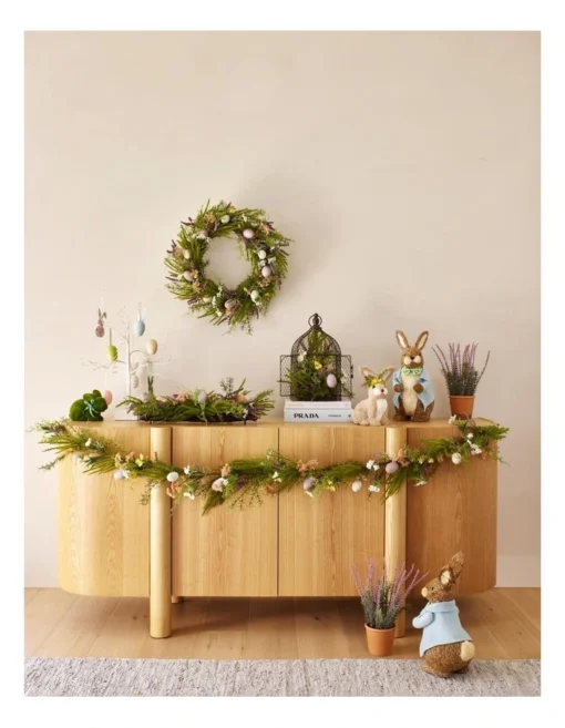 Faux Lavender, Vine & Egg Wreath 46cm In Multi -Home Décor Sales