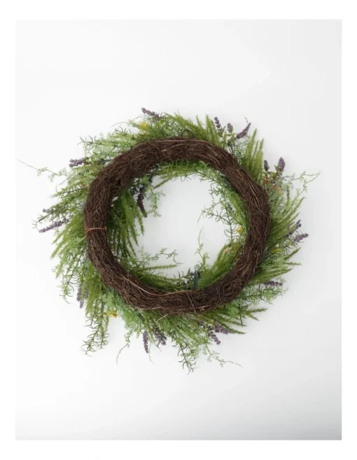 Faux Lavender, Vine & Egg Wreath 46cm In Multi -Home Décor Sales