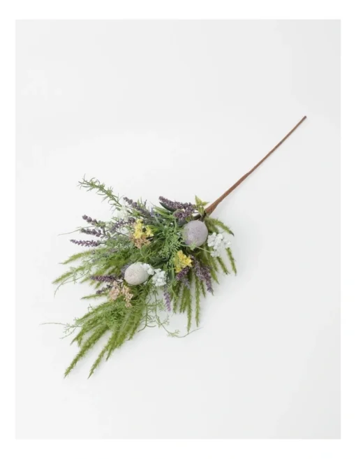 Faux Lavender, Vine & Egg Pick 80cm In Green -Home Décor Sales