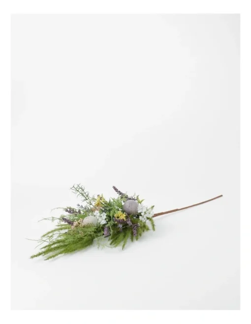 Faux Lavender, Vine & Egg Pick 80cm In Green -Home Décor Sales