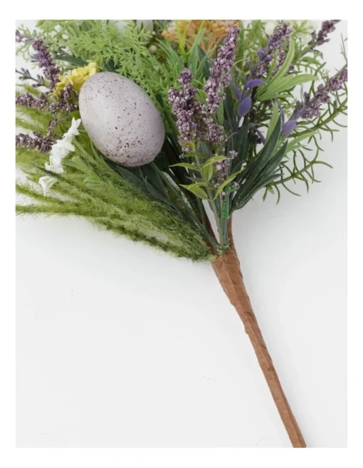 Faux Lavender, Vine & Egg Pick 80cm In Green -Home Décor Sales