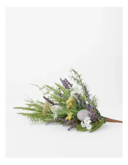 Faux Lavender, Vine & Egg Pick 80cm In Green -Home Décor Sales