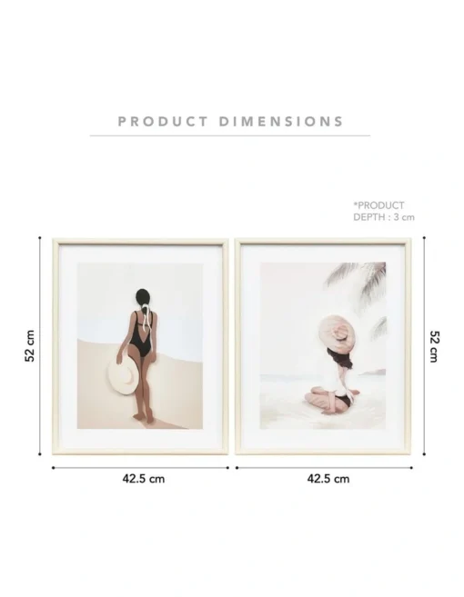 Shore Canvas Wall Art Framed Print Set Of 2 52cm In Multi -Home Décor Sales