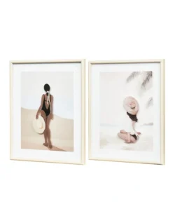 Shore Canvas Wall Art Framed Print Set Of 2 52cm In Multi -Home Décor Sales 954970390 4 720x928
