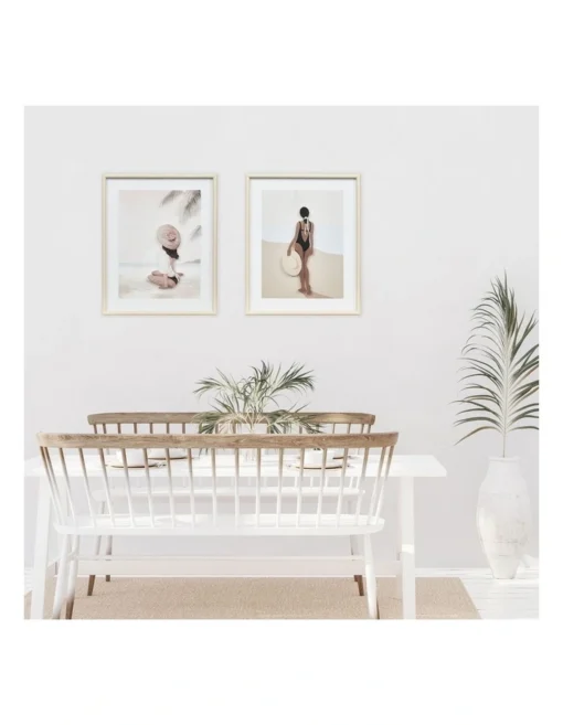 Shore Canvas Wall Art Framed Print Set Of 2 52cm In Multi -Home Décor Sales
