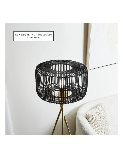 Martinique Floor Lamp 155cm In Black -Home Décor Sales