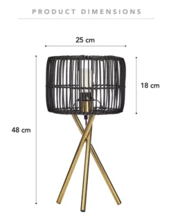 Martinique Table Lamp 50cm In Black -Home Décor Sales 954973540 3 720x928