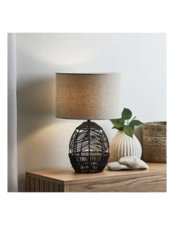 Cayman Paper Rope Weave Table Lamp 45cm In Black -Home Décor Sales 954973990 5 720x928