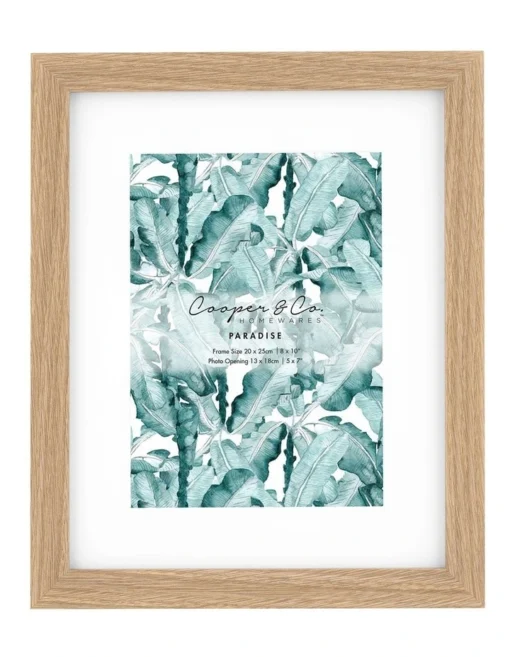 Set Of 4 20x25cm Matt To 13x18cm Oak Premium Paradise Wooden Photo Frame -Home Décor Sales