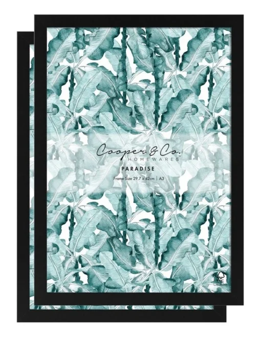 Premium Paradise Photo Frames 29.7x42cm Set Of 2 In Black -Home Décor Sales